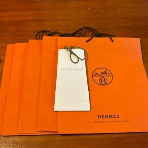Authentic Hermes shopping bags